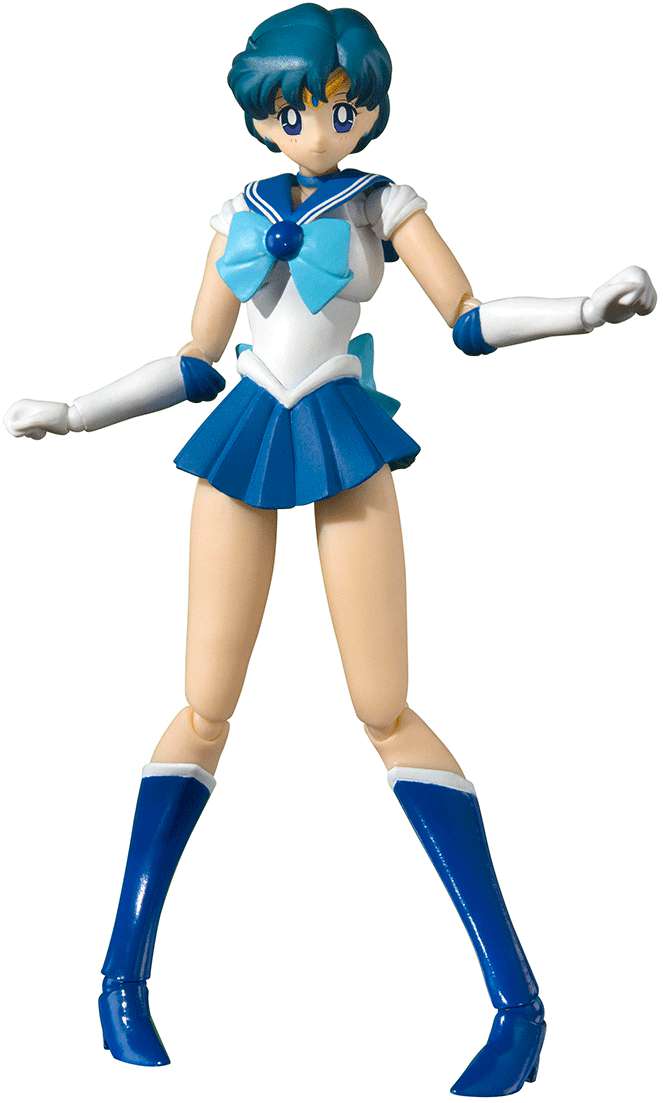 Bandai Japan Sailor Moon S.H. Figuarts Sailor Mercury Animation Color  Edition Action Figure