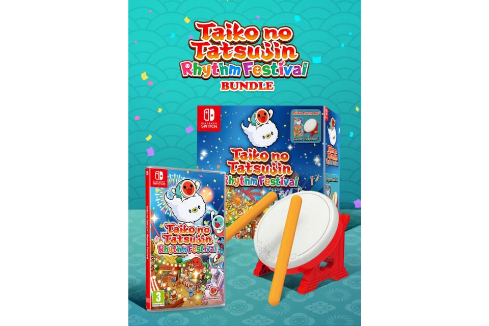 Bandai Nintendo Switch Taiko No Tatsujin: Rhythm Festival Collectors Edition Video Game Bundle