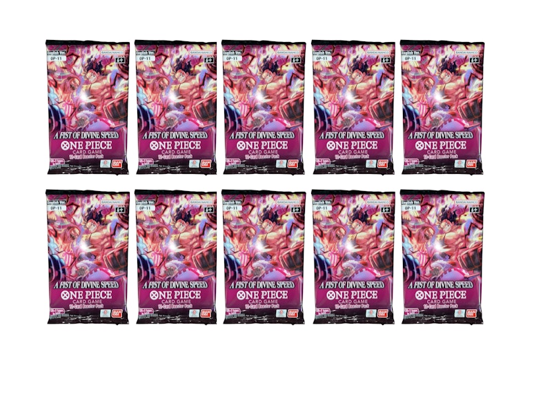 Bandai One Piece A Fist of Divine Speed (OP-11) Booster Pack (10x Lot) - US