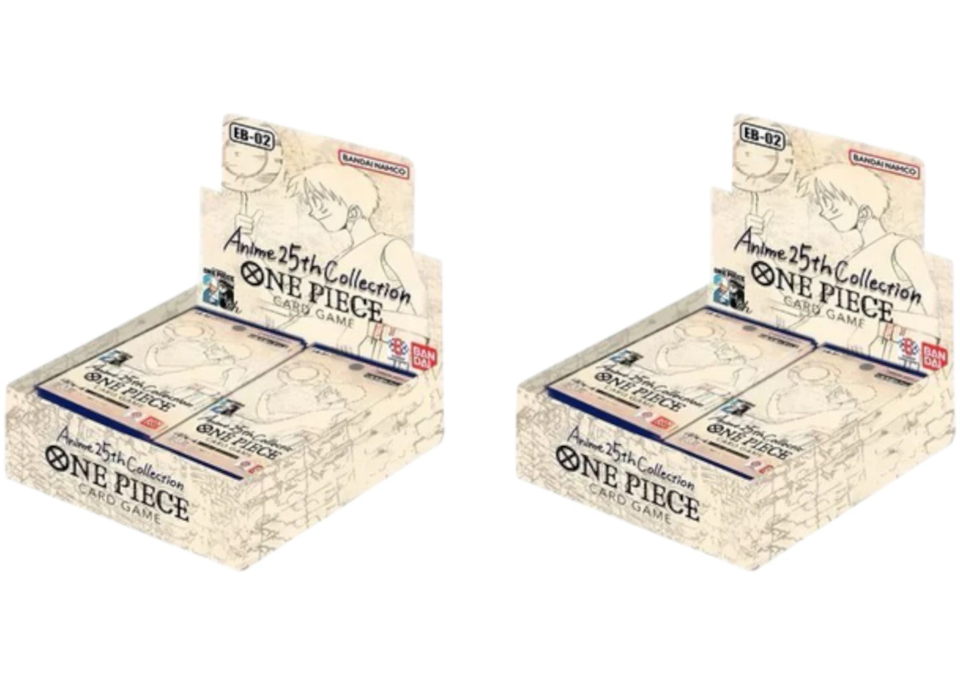 Bandai One Piece Anime 25th Collection (EB-02) Booster Box 2x Lot - US Bandai One Piece Anime 25th Collection (EB-02) Booster Box 2x Lot - US