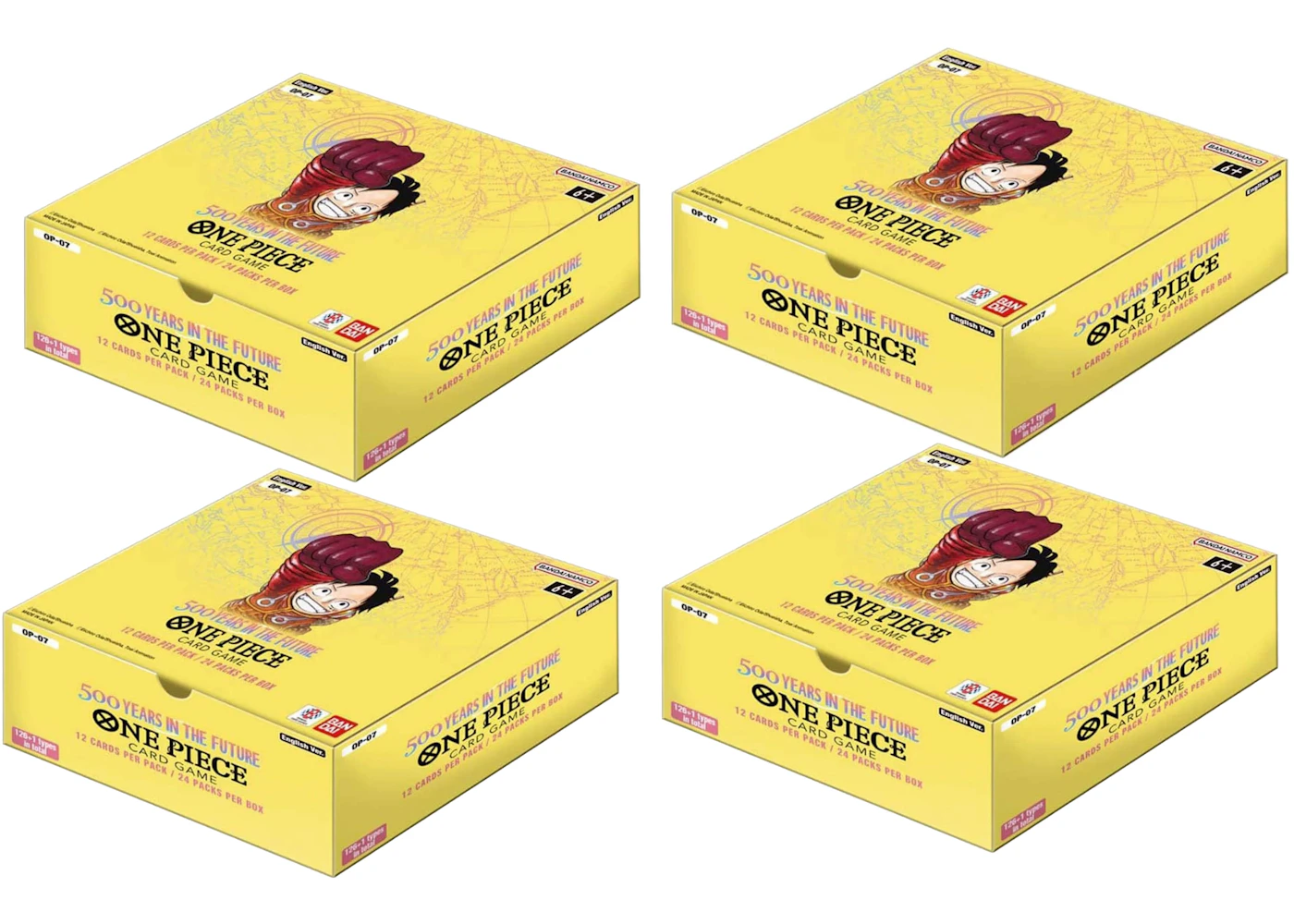 Bandai One Piece Card Game 500 Years Future Booster Box (OP-07 English) 4x Lot - US Bandai One Piece Card Game 500 Years Future Booster Box (OP-07 English) 4x Lot - US
