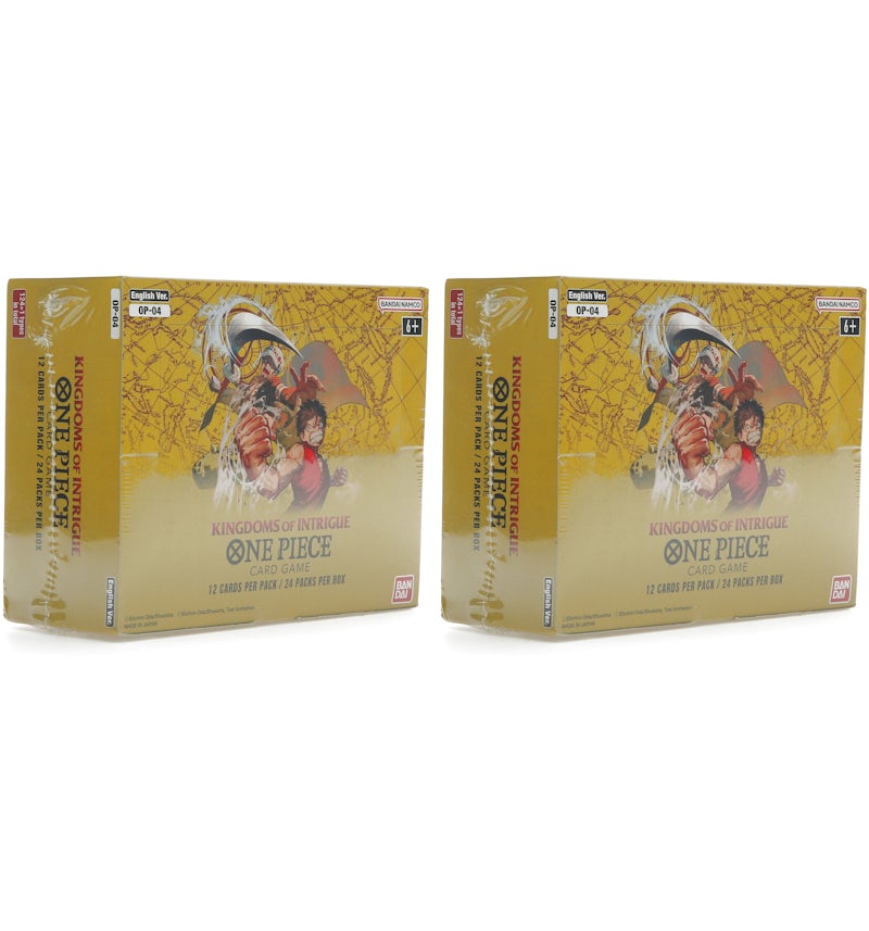 Bandai One Piece Card Game Kingdom of Intrigue Booster Box (OP-04) 2x Lot - US Bandai One Piece Card Game Kingdom of Intrigue Booster Box (OP-04) 2x Lot - US