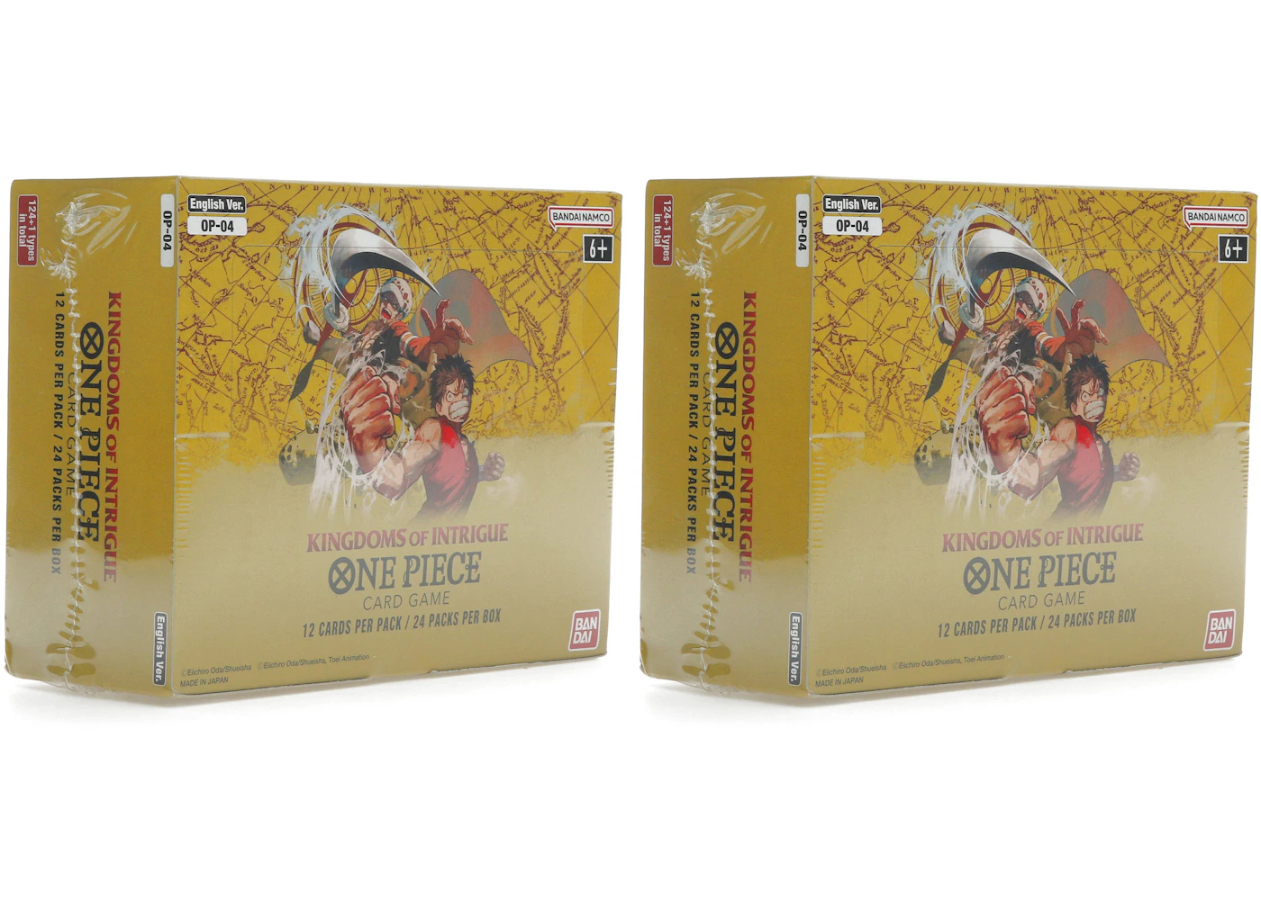 Bandai One Piece Card Game Kingdom of Intrigue Booster Box (OP-04) 2x Lot - US Bandai One Piece Card Game Kingdom of Intrigue Booster Box (OP-04) 2x Lot - US