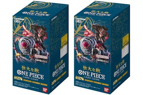 Bandai One Piece Card Game Mighty Enemy Carddass Booster Box (OP-03) (Japanese) 2x Lot - US Bandai One Piece Card Game Mighty Enemy Carddass Booster Box (OP-03) (Japanese) 2x Lot - US