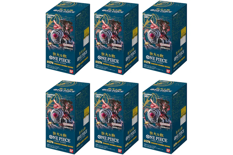 반다이 원피스 카드 게임 마이티 에너미 카드다스 부스터 박스(OP-03, 일본어) 6x 로트