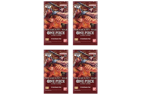 Bandai One Piece Card Game Paramount War Booster Pack (OP-02) (English) 4x Lot - US Bandai One Piece Card Game Paramount War Booster Pack (OP-02) (English) 4x Lot - US