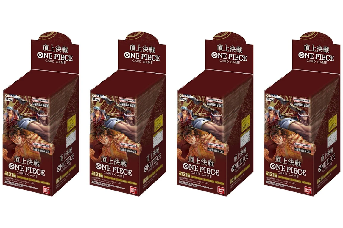 Bandai One Piece Card Game Paramount War Carddass Booster Box (OP-02) (Japanese) 4x Lot