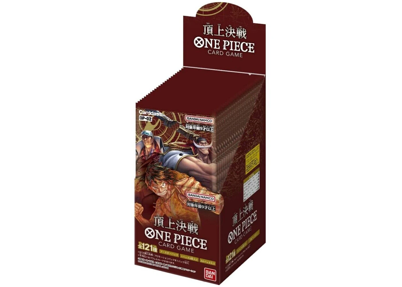 Bandai One Piece Card Game Paramount War Carddass Booster Box (OP-02) (Japanese) - US Bandai One Piece Card Game Paramount War Carddass Booster Box (OP-02) (Japanese) - US