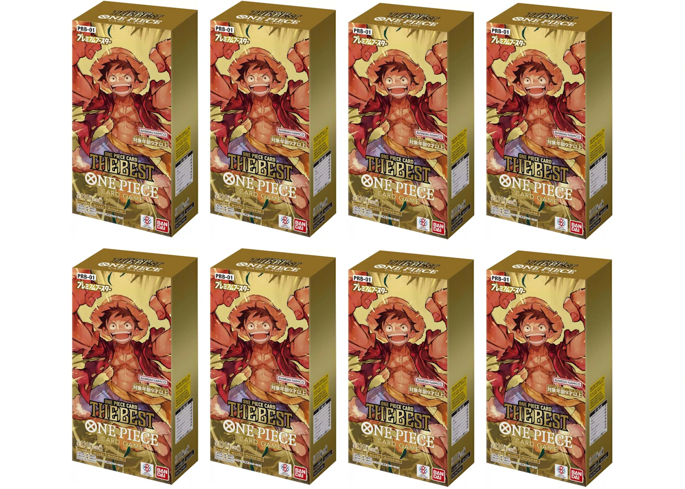Bandai One Piece Card Game Premium Booster Box (PRB-01) (Japanese) 8x Lot - US Bandai One Piece Card Game Premium Booster Box (PRB-01) (Japanese) 8x Lot - US