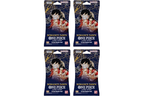 Bandai One Piece Card Game Romance Dawn Booster Pack (OP-01) (English) 4x Lot - US Bandai One Piece Card Game Romance Dawn Booster Pack (OP-01) (English) 4x Lot - US