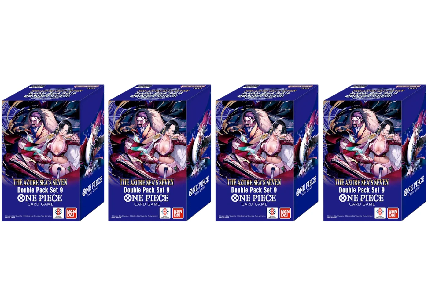 Bandai One Piece Double Pack Set 9 (DP-09) Booster Pack 4x Lot - US Bandai One Piece Double Pack Set 9 (DP-09) Booster Pack 4x Lot - US