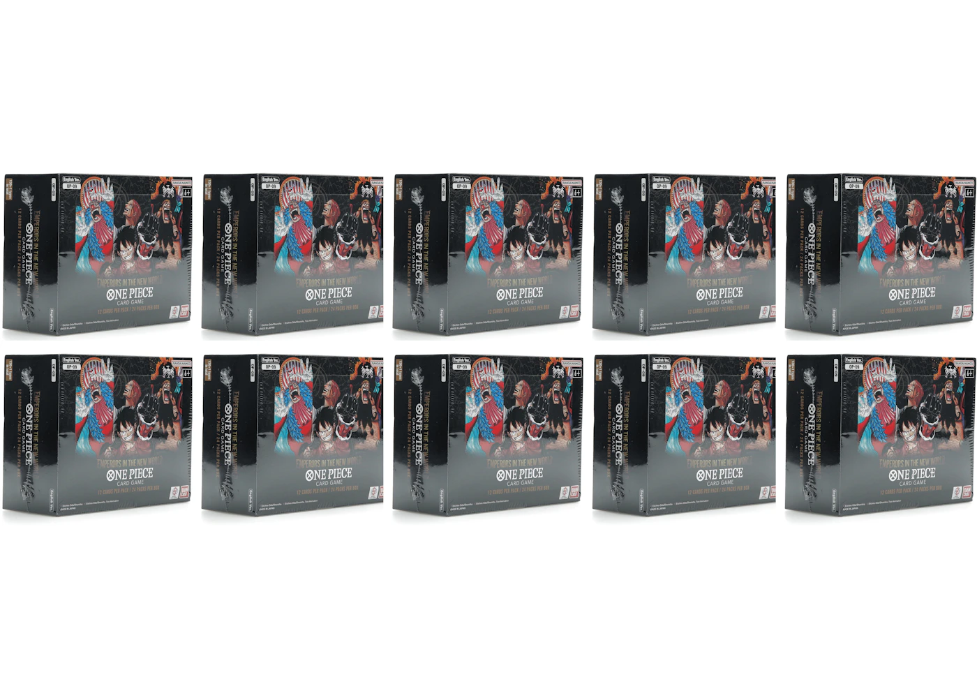 One Piece OP-09 Booster Box - 24 Packs With New Emperor Cards & Leader Parallel Cards The New Emperor Card Game One Piece OP-09 Booster Box - 24 Packs With New Emperor Cards & Leader Parallel Cards The New Emperor Card Game