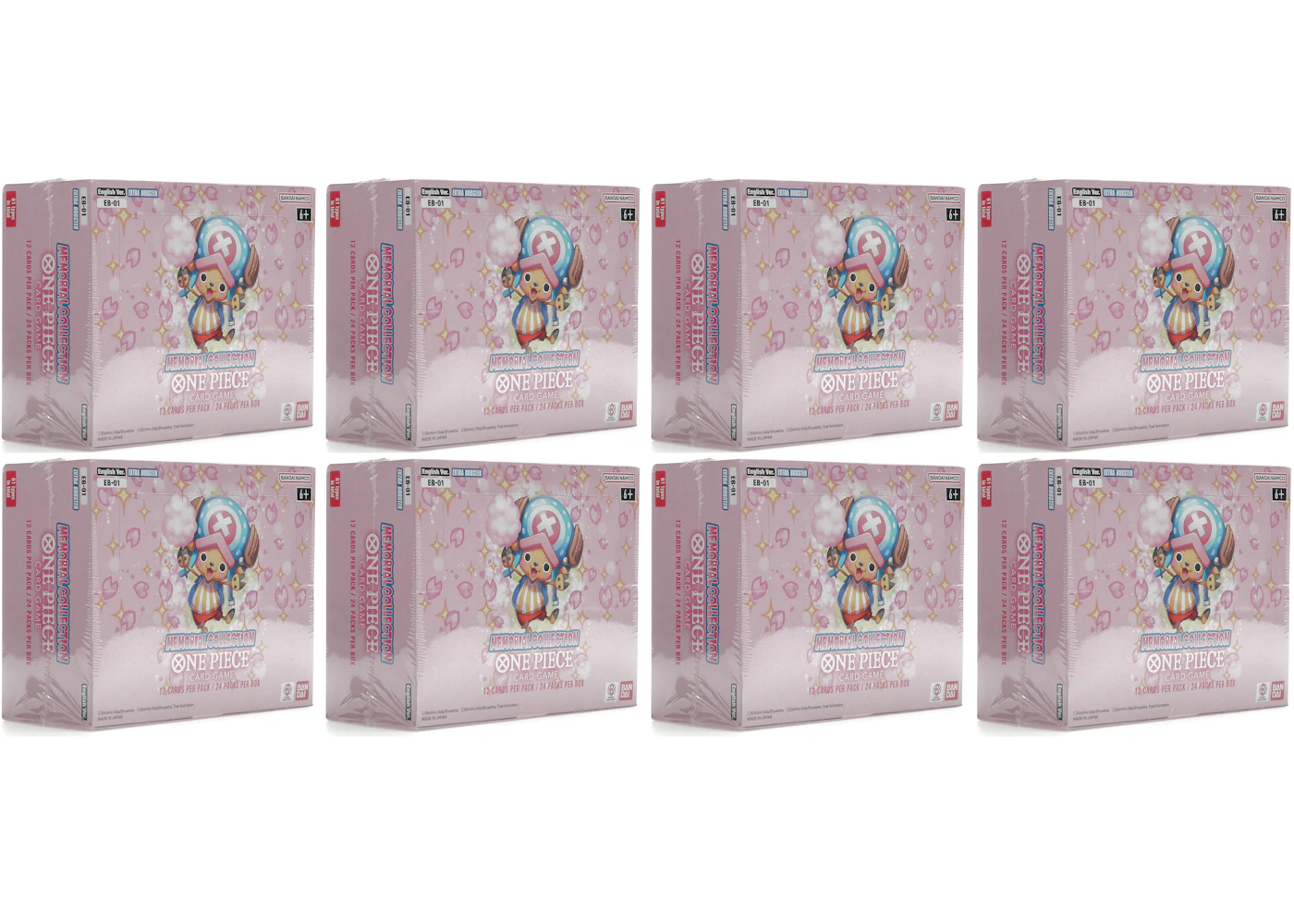 Bandai One Piece Memorial Collection Booster Box 8x Lot - US Bandai One Piece Memorial Collection Booster Box 8x Lot - US