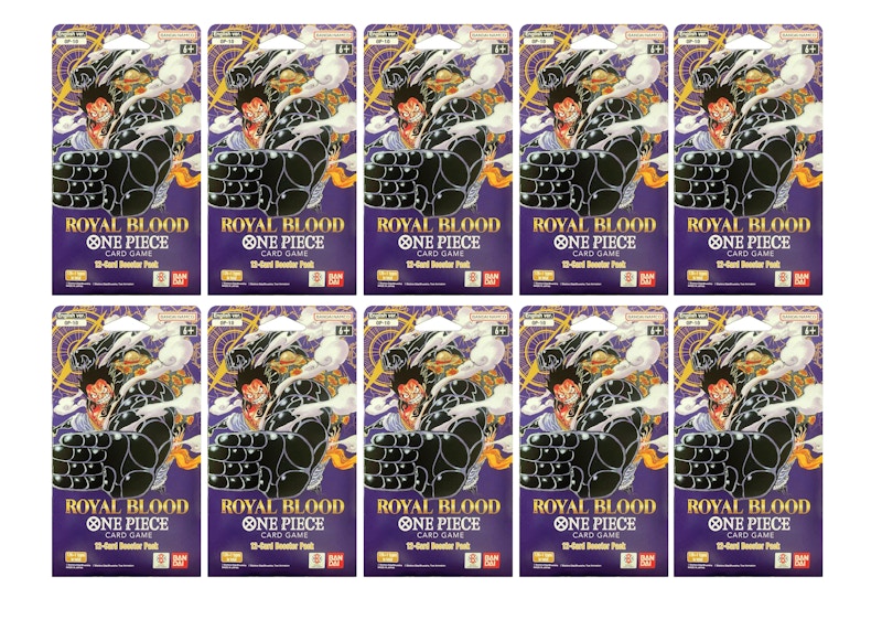 Bandai One Piece Royal Blood (OP10) Sleeved Booster Pack (10x Lot) Trading Card
