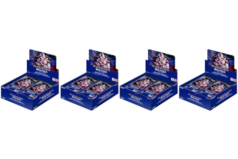 Bandai One Piece The Azure Sea's Seven (OP14-EB04) Booster Box 4x Lot - US Bandai One Piece The Azure Sea's Seven (OP14-EB04) Booster Box 4x Lot - US