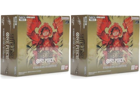Bandai One Piece The Best Premium Booster Box PRB-01 2x Lot - US Bandai One Piece The Best Premium Booster Box PRB-01 2x Lot - US