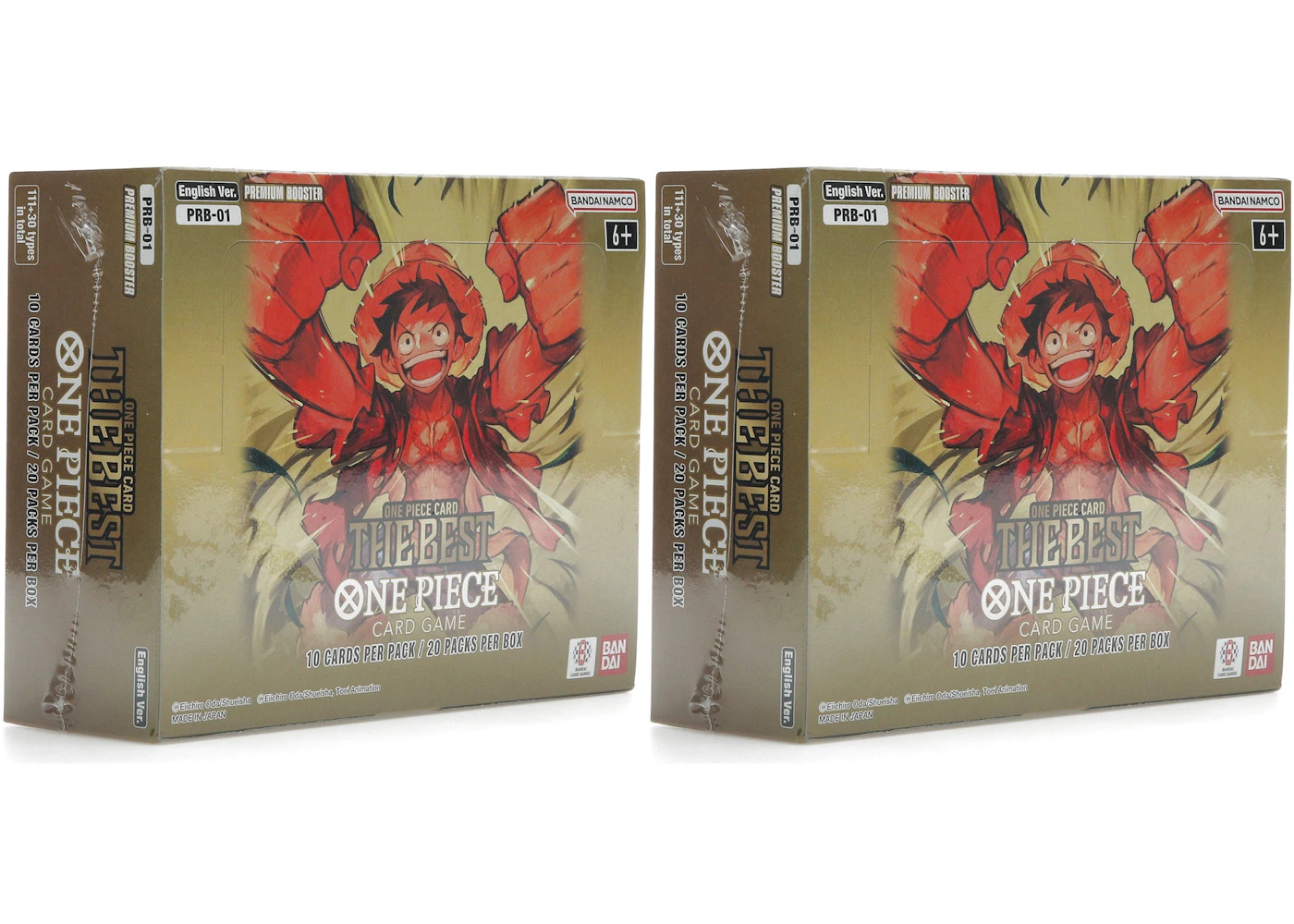 Bandai One Piece The Best Premium Booster Box PRB-01 2x Lot - US Bandai One Piece The Best Premium Booster Box PRB-01 2x Lot - US