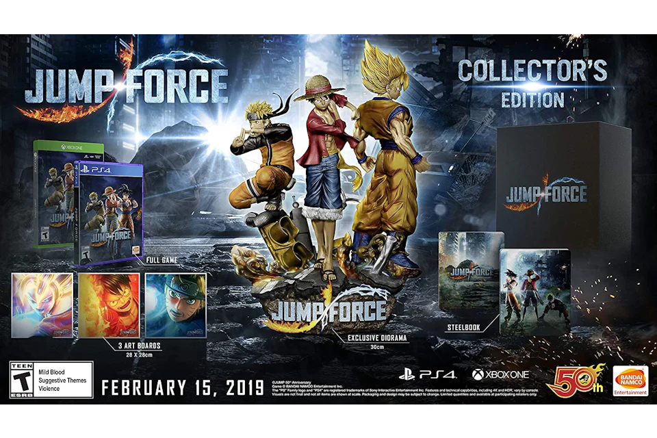 Bandai PS4 Jump Force Collector's Edition Video Game Bundle