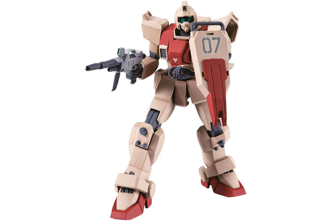 Bandai The Robot Spirits Mobile Suit Gundam The 08Th Ms Team Side Ms Rgm-79(G) GM Ground Type Ver. A.N.I.M.E. Figure Tan