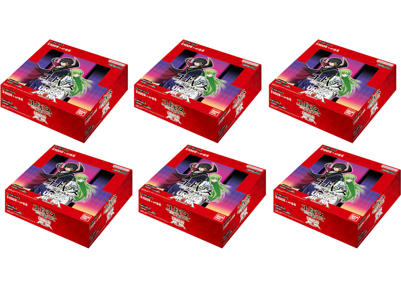Bandai Union Arena Code Geass Lelouch Of The Rebellion Booster Box (Japanese) 6x Lot - US Bandai Union Arena Code Geass Lelouch Of The Rebellion Booster Box (Japanese) 6x Lot - US