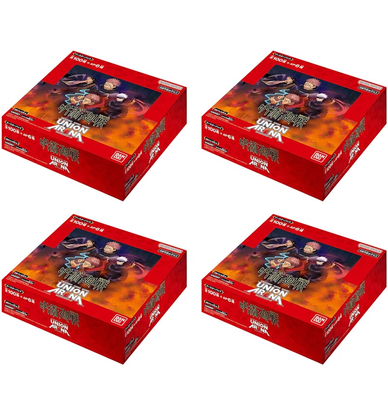 Bandai Union Arena Jujutsu Kaisen Booster Box (Japanese) 4x Lot - US Bandai Union Arena Jujutsu Kaisen Booster Box (Japanese) 4x Lot - US