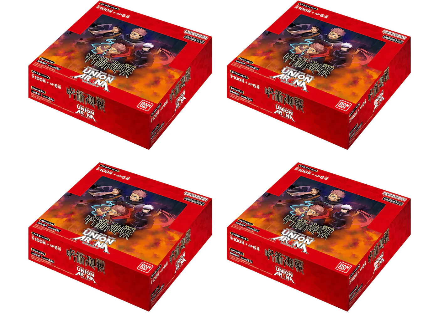 Bandai Union Arena Jujutsu Kaisen Booster Box (Japanese) 4x Lot - US Bandai Union Arena Jujutsu Kaisen Booster Box (Japanese) 4x Lot - US