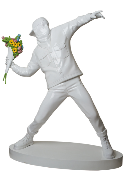Banksy Brandalism Flower Bomber 3ft Figure White - FW20 - US