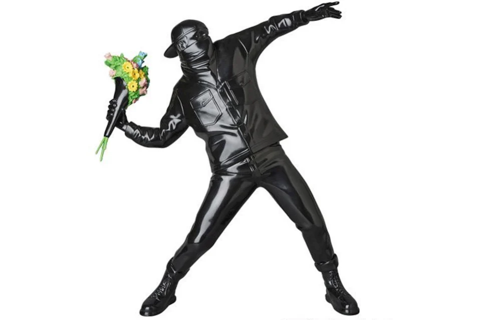 Banksy Brandalism Flower Bomber Figure Black