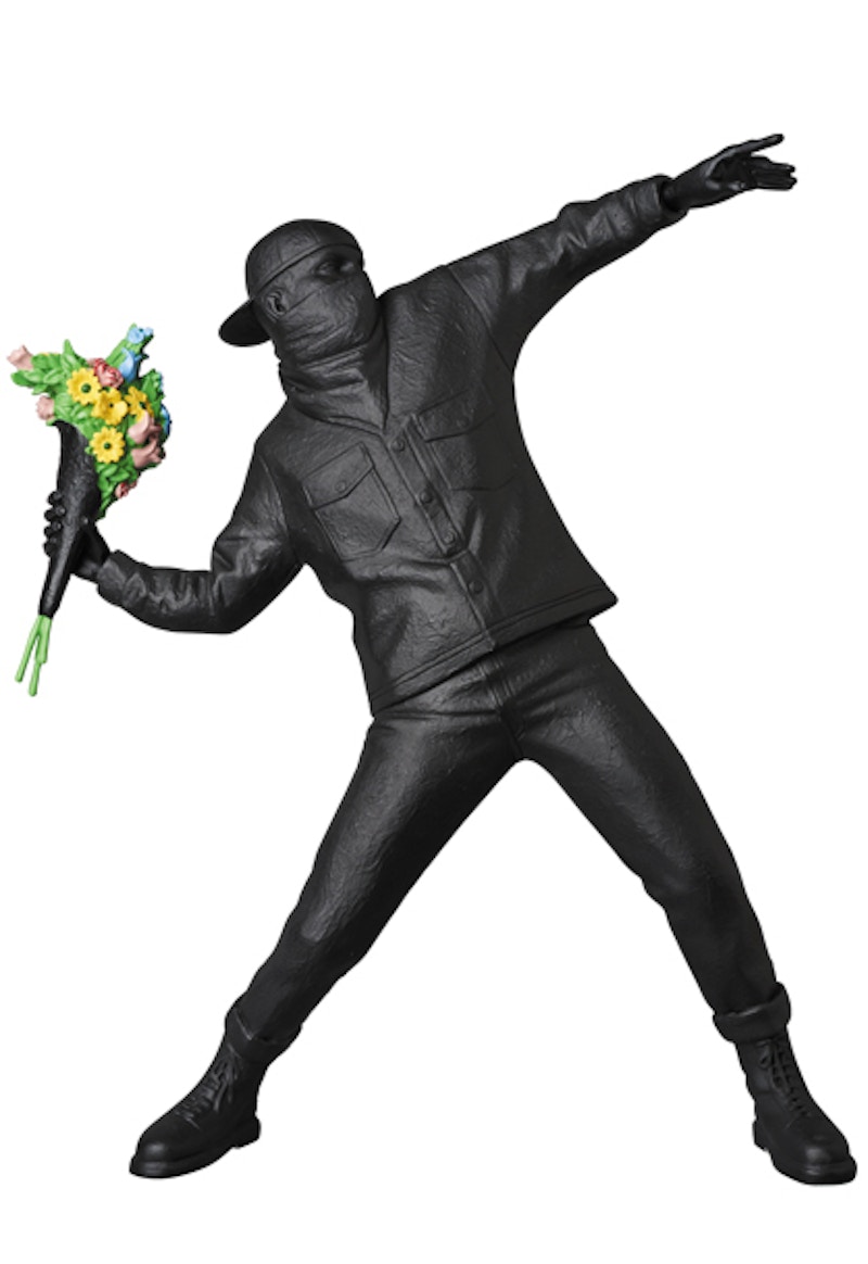 Banksy Brandalism Flower Bomber Figure Gesso Black - JP