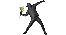 Banksy Brandalism Flower Bomber Figure Gesso Black