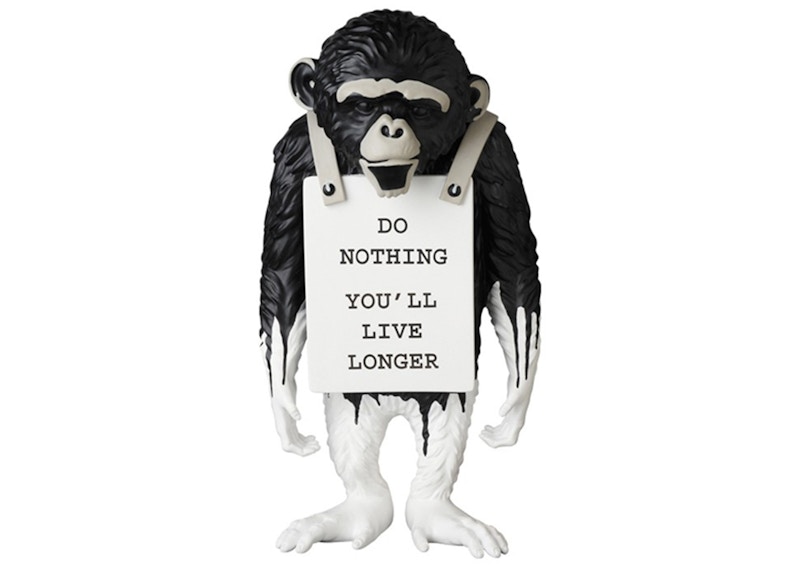 Banksy Brandalism Monkey Sign Figure Black/White - US