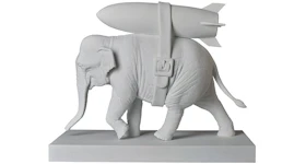 Banksy Elephant With Bomb Figure White