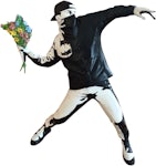 Banksy Brandalism x BAPE Flower Bomber Figure Pink - FW21 - US