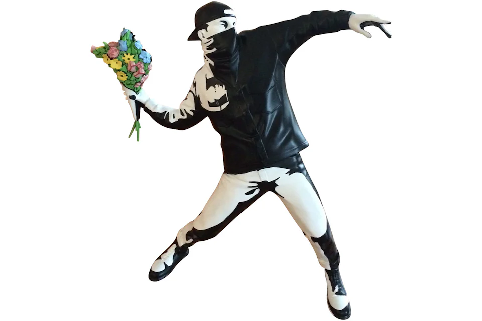 Banksy Flower Bomber Figure Black/Multi