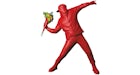Banksy Flower Bomber Sculpture Red