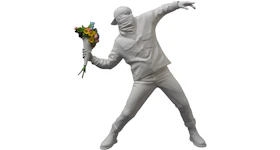 Banksy Flower Bomber Sculpture White