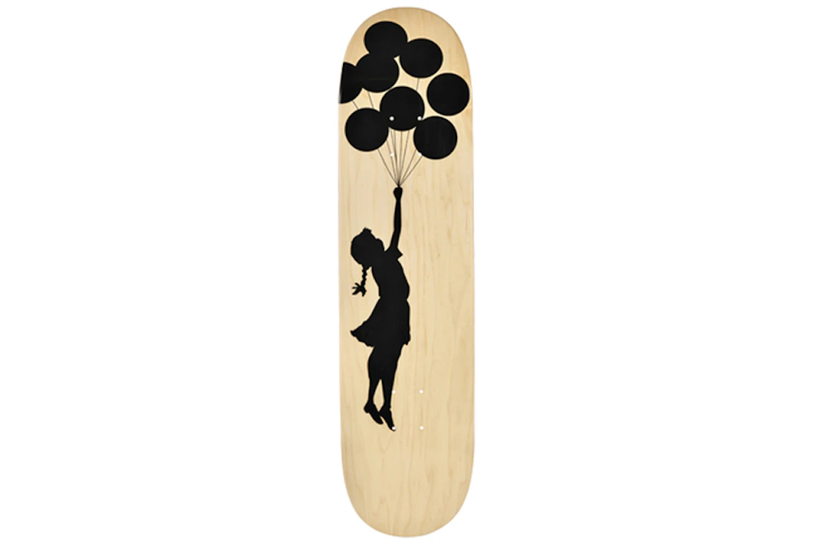 Banksy x Medicom Balloon Girl Skateboard Deck Brown