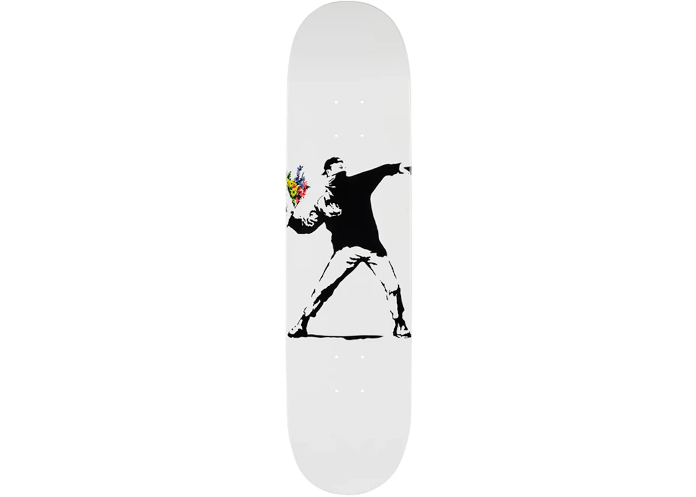 Banksy x Medicom Flower Bomber I Skateboard Deck White - US