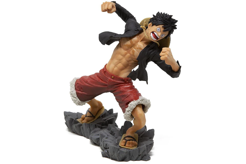 Banpresto One Piece Monkey D Luffy th Anniversary Figure Black Red Banpresto One Piece Monkey D Luffy th Anniversary Figure Black Red