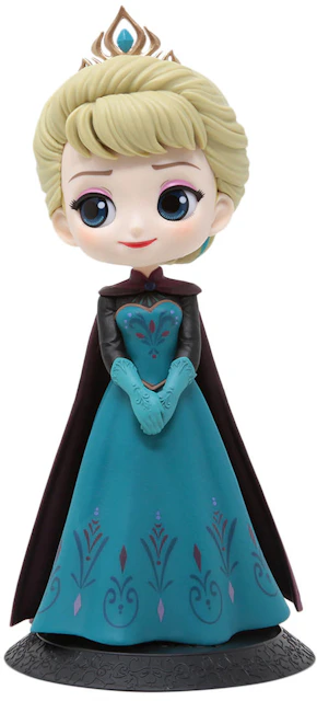 Banpresto Q Posket Disney Characters Elsa Coronation Style A Normal Color Version Figure Teal