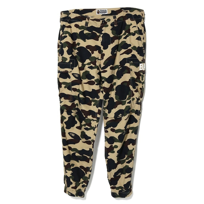 BAPE 1st Camo 6-Pocket Jogger Pants Yellow Men's - FW18 - US