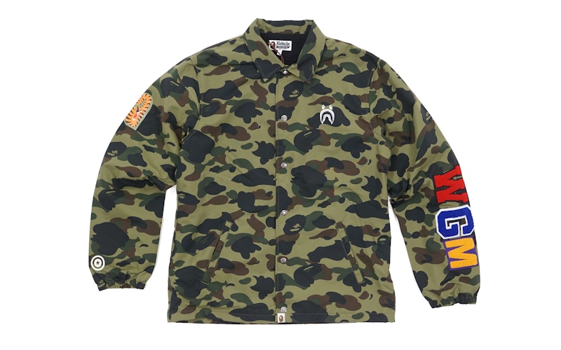 BAPE 1st Camo Back Shark Coach Jacket Green Men's - GB