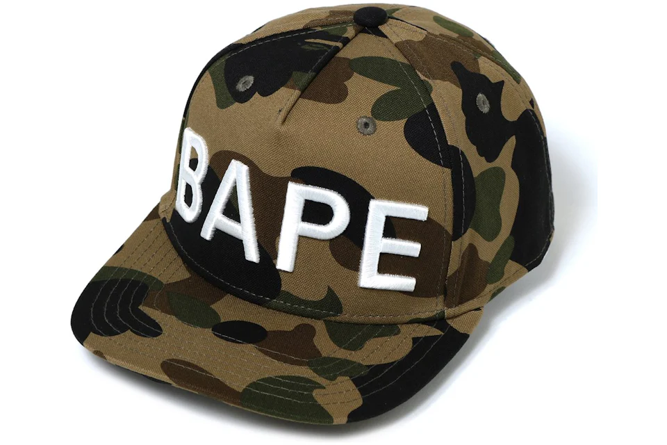 BAPE 1st Camo Bape Snap Back Cap Green