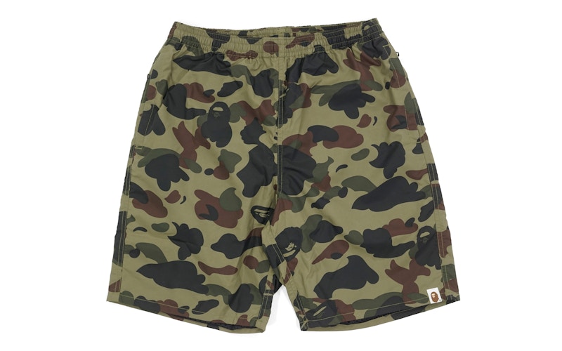 BAPE 1st Camo Beach Shorts Green Men's - US