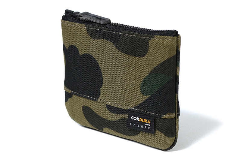 BAPE 1st Camo Cordura Small Wallet Green Men's - SS18 - US