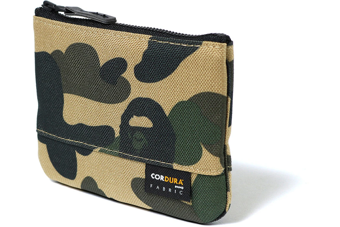BAPE 1st Camo Cordura Small Wallet Yellow