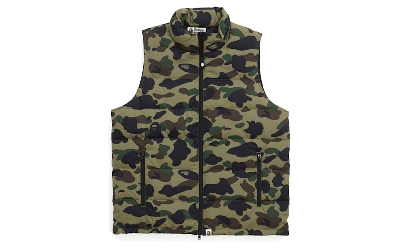 BAPE 1st Camo Down Vest Green Men's - US