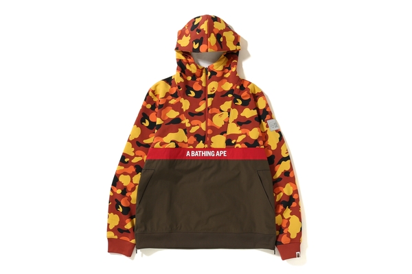 BAPE 1st Camo Pocket Relaxed Fit Double Knit Half Zip Hoodie