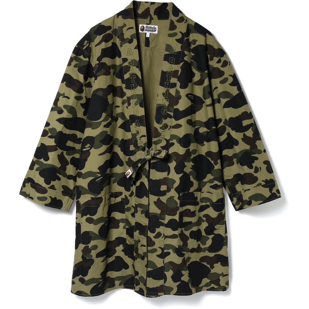 BAPE 1st Camo Kimono Long Shirt Green Men's - SS18 - GB