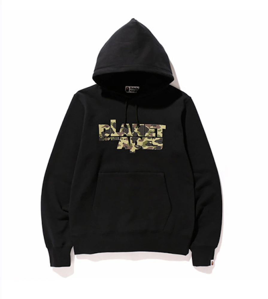 BAPE X Planet of the Apes 1st Camo Logo Pullover Hoodie Black Men's ...